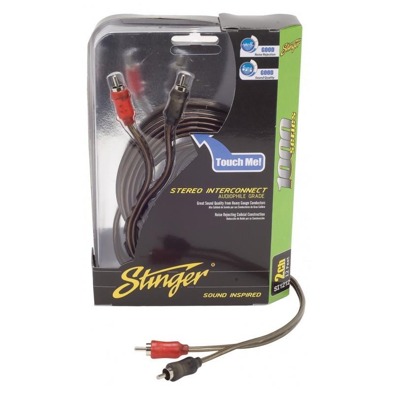 STINGER 1000: 2 CHANNEL INTERCONNECT 12FT (SI1212)