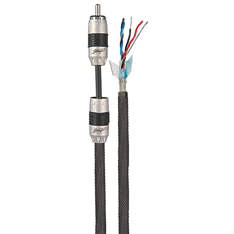 STINGER SI8212 8000 SERIES: 2 CHANNEL TRIPLE SHIELDED INTERCONNECT 12FT/3.7M