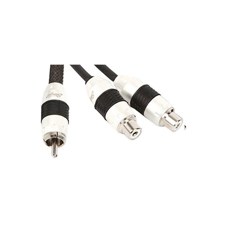 STINGER SI82YF - 8000 SERIES: 2-FEMALE TO 1-MALE Y-ADAPTER INTERCONNECT