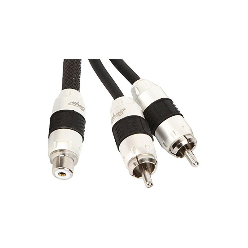 STINGER SI82YM - 8000 SERIES: 2-MALE TO 1-FEMALE Y-ADAPTER INTERCONNECT