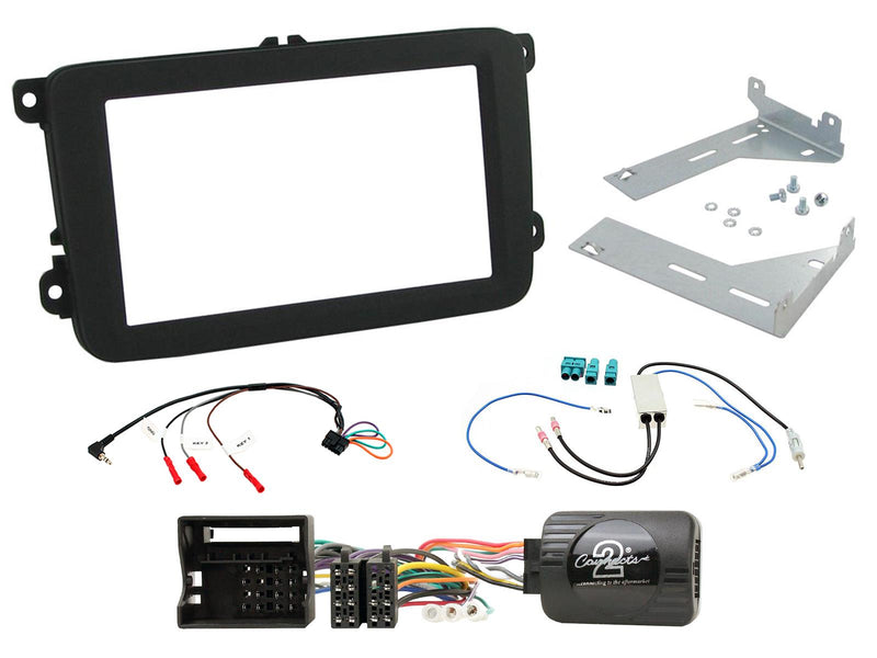 Vw caddy mk3 /mk5/6 golf/transporter t5.1 headunit fitting kit