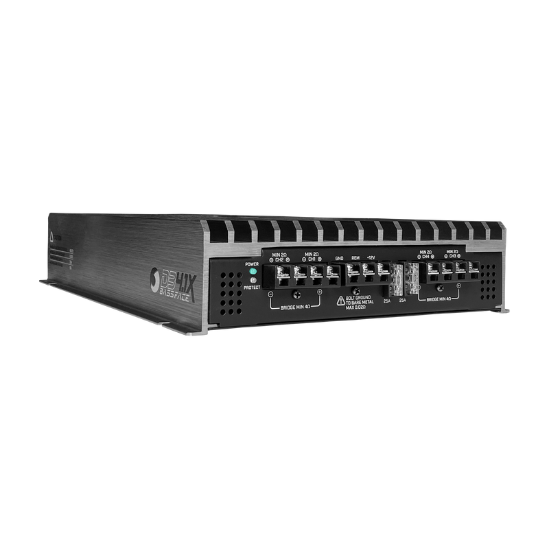 Bassface Indy DB4.1X - 4/3/2 Channel Bridgeable Stereo 12v Power Amplifier