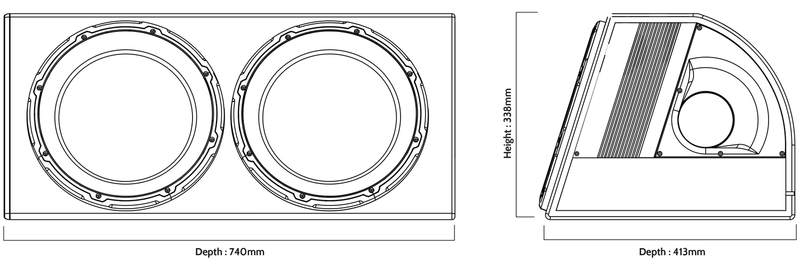 EDGE EDB12TA-E0 - Twin 12" Active Enclosure