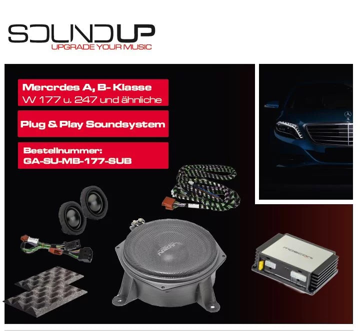 GLADEN SOUNDUP GA-SU-MB-177-SUB - Mercedes Speaker & Amplifier Upgrade Kit