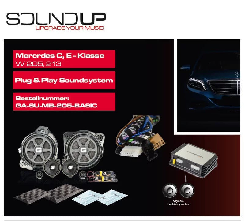 GLADEN SOUNDUP GA-SU-MB-205-BASIC - Mercedes Speaker & Amplifier Upgrade Kit