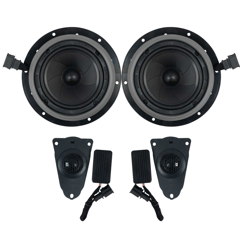 GROUND ZERO - VW T5-T5.1 Transporter 100% PLUG N PLAY 6.5" SPEAKER UPGRADE KIT.  (for models with factory tweeters)