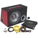 GZ BASS KIT 12.300X - Iridium 12″ Subwoofer Enclosure, Separate Amplifier With Wiring Kit