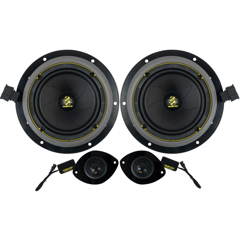 VW CADDY MK3 6.5" SPEAKER UPGRADE KIT. GROUND ZERO SPL KIT (for models with factory tweeters)