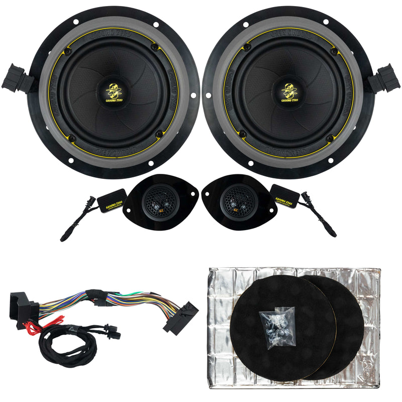 VW CADDY MK3 100% PLUG N PLAY 6.5" SPEAKER UPGRADE KIT. GROUND ZERO SPL KIT