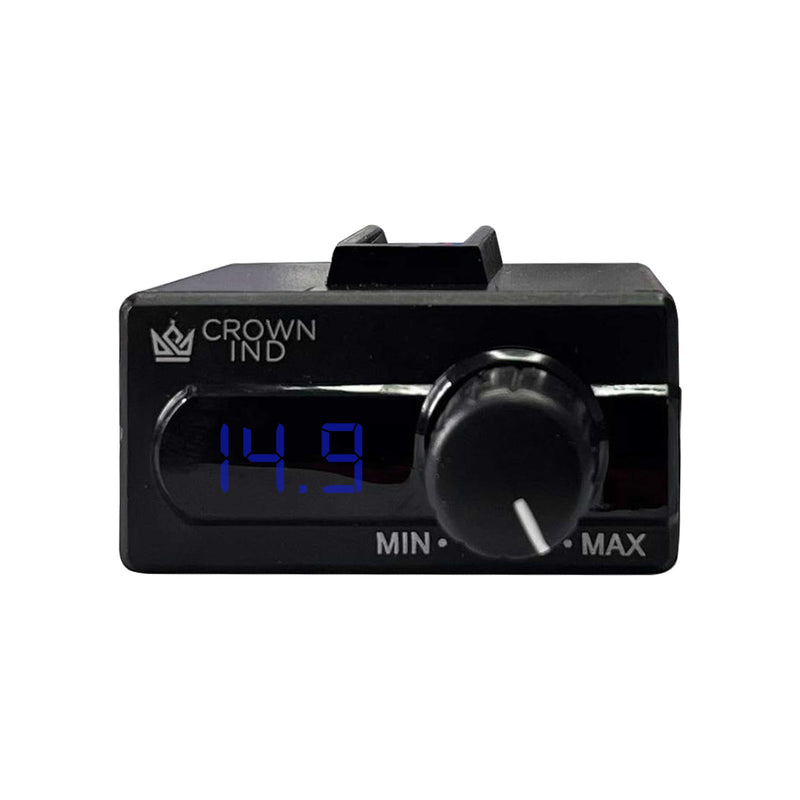 (BLUE) CROWN INDUSTRY VOLT-BC universal bass controller with in-built voltmeter