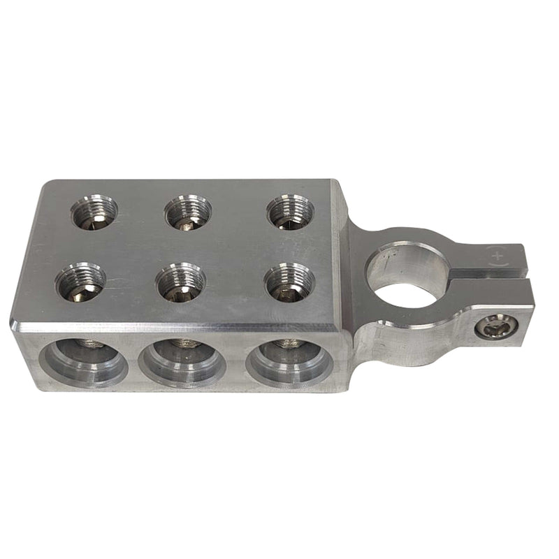 SINGLE POSITIVE 6 WAY 0 GAUGE ALUMINIUM BATTERY TERMINAL