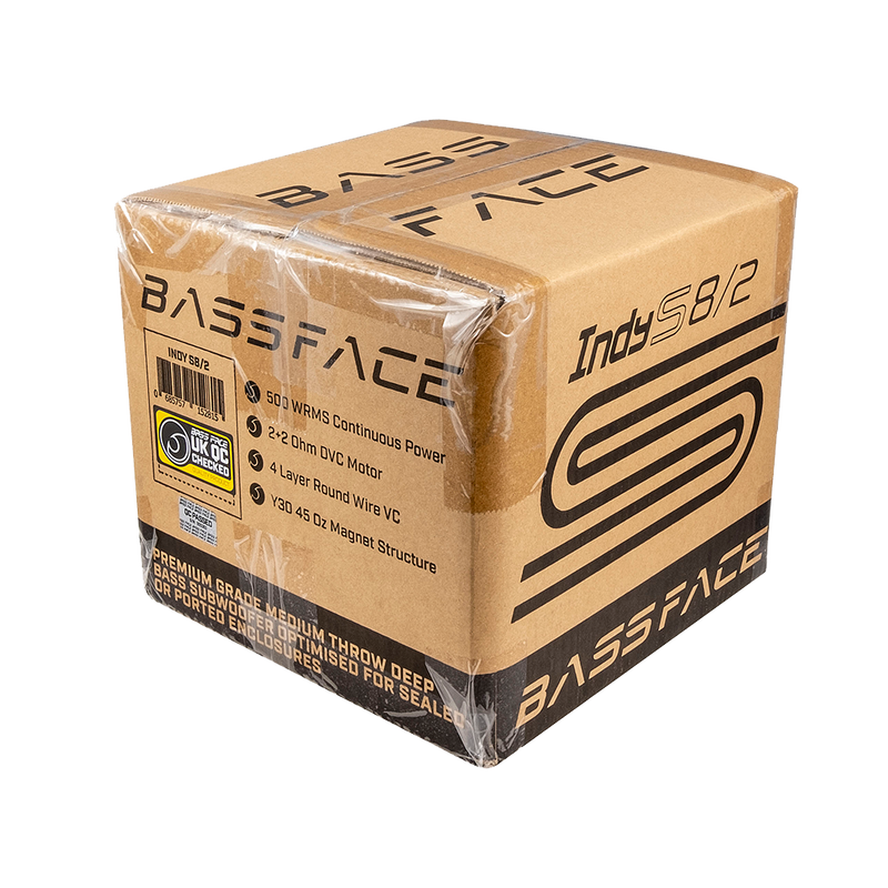BASSFACE IndyS8/2 - 8" Deep Bass Subwoofer For Sealed Or Ported Enclosures
