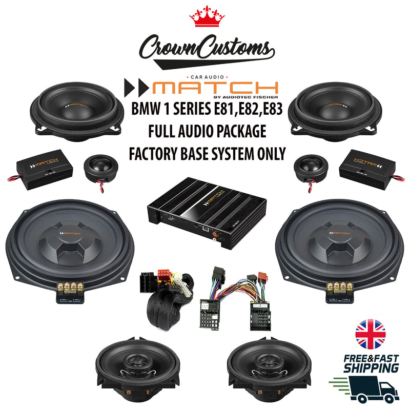 BMW 1 SERIES  E81,E82,E83 FULL SPEAKER/AMP UPGRADE PACKAGE (BASE SYSTEM)