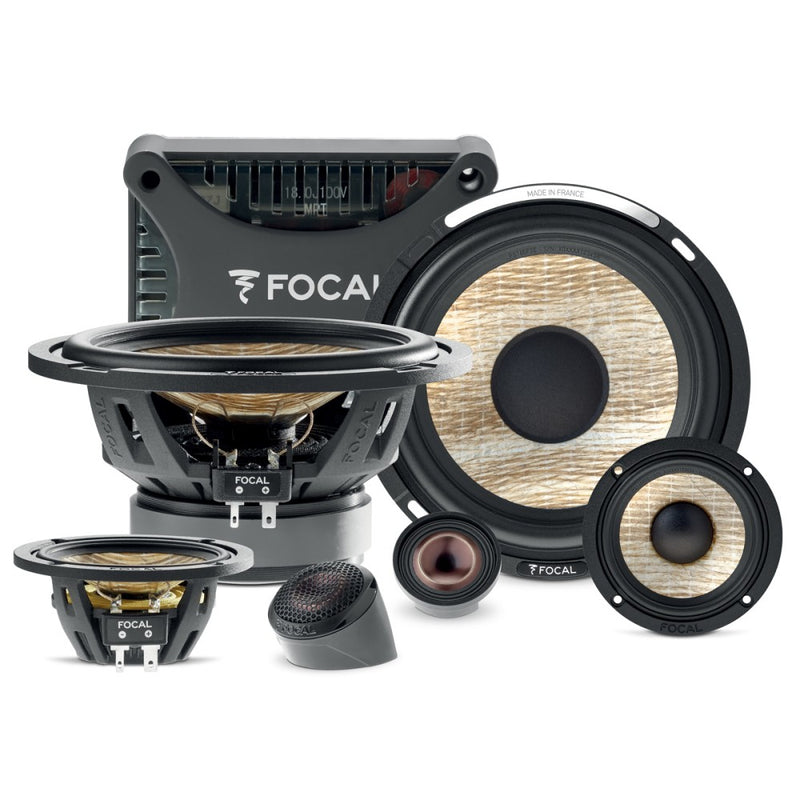 Focal Car Audio PS165F3E - 6.5" 3-way Component Speaker System with Flax cone Technology (PAIR)