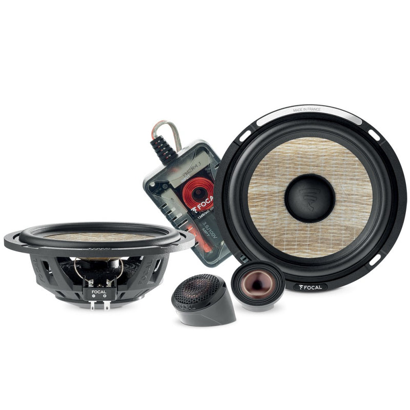 Focal Car Audio PS165FSE - Shallow Mount 6.5" 2-way Component Speaker System with Flax cone Technology (PAIR)
