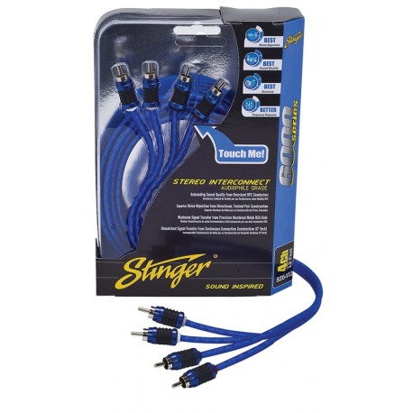 STINGER SI6412 12FT (3.66m) 6000 SERIES 4CH SHIELDED DIRECTIONAL TWISTED PR RCA