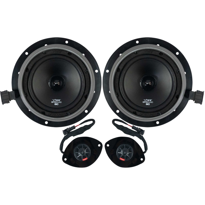 VW MK3 CADDY 100% PLUG N PLAY 6.5 " SPEAKER UPGRADE KIT.(with factory tweeters) VIBE AUDIO