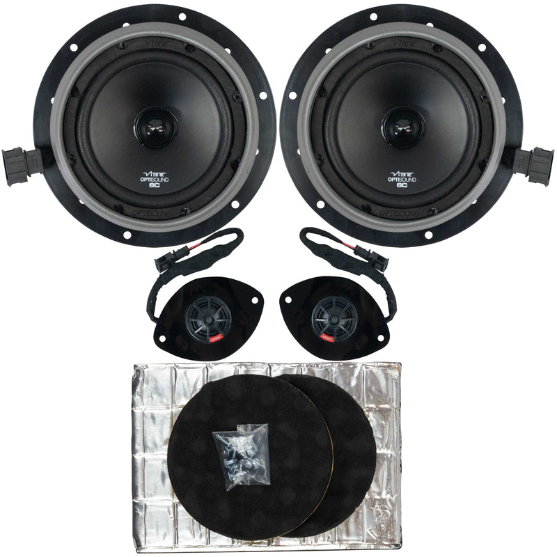 VW MK3 CADDY 100% PLUG N PLAY 6.5 " SPEAKER UPGRADE KIT.(with factory tweeters) VIBE AUDIO