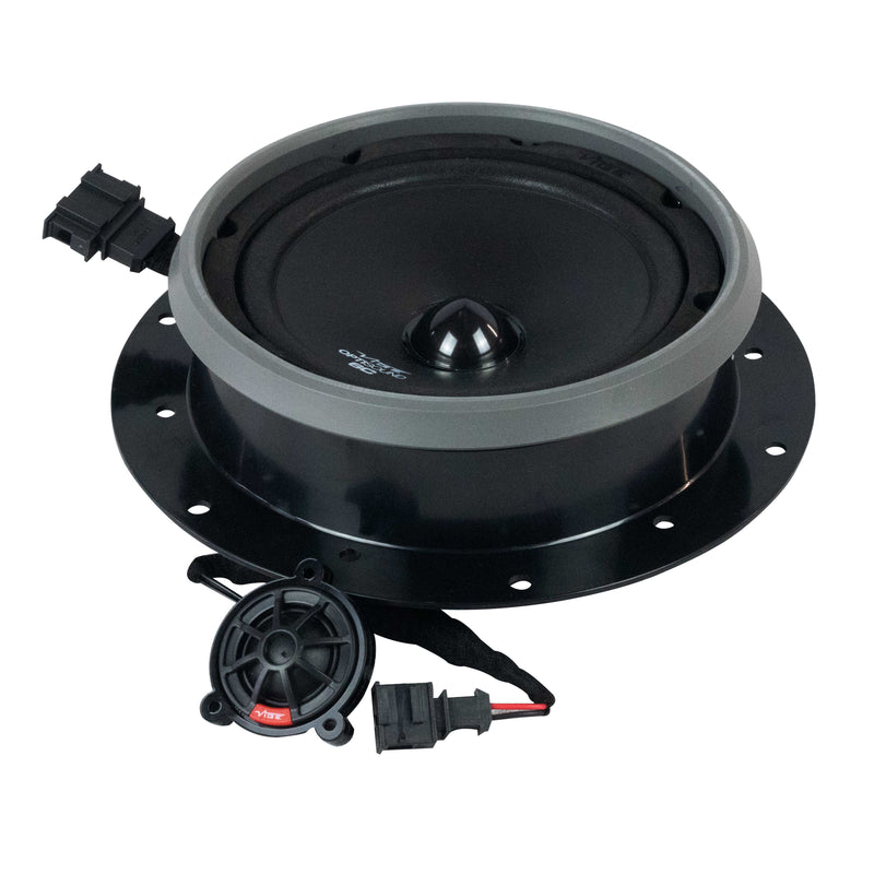 VW TRANSPORTER T6 100% PLUG N PLAY 6.5 " SPEAKER UPGRADE KIT. VIBE AUDIO (for models with factory tweeters)