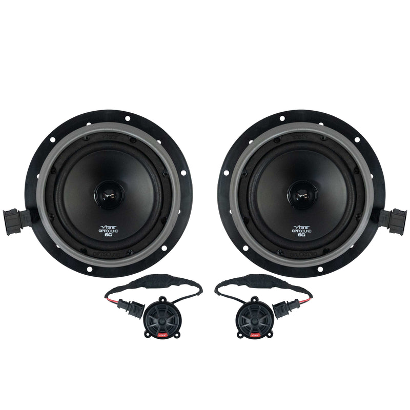 VW TRANSPORTER T6 100% PLUG N PLAY 6.5 " SPEAKER UPGRADE KIT. VIBE AUDIO (for models with factory tweeters)