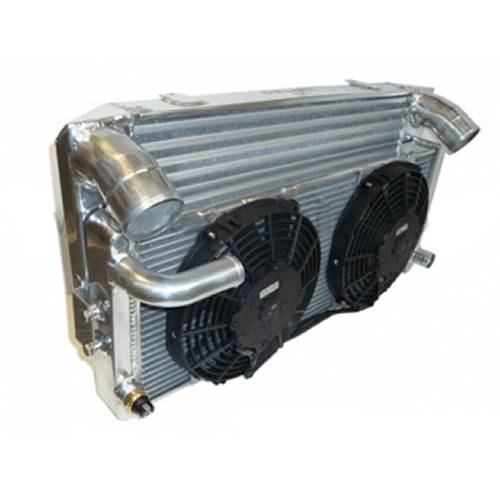 AIRTEC INTERCOOLER AND RADIATOR COMBINATION – INCLUDES FANS – SILVER FINISH