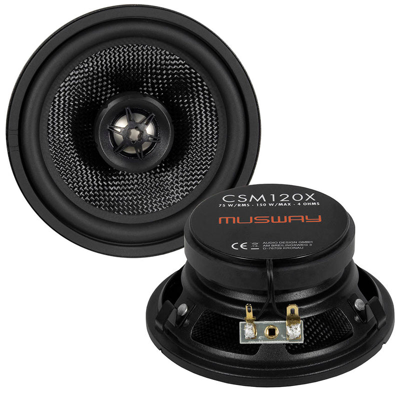 MUSWAY CSM120X - 4.7" 2-Way Coaxial Speakers For Mercedes W124