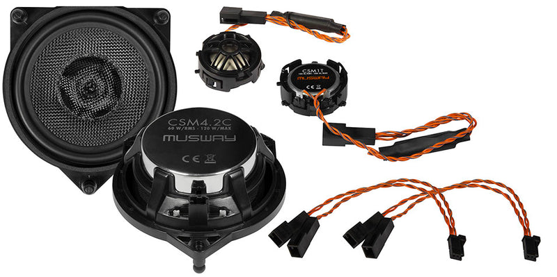 MUSWAY CSM4.2C - 4" 2 Way Component Set For Mercedes C/GLC/E Class