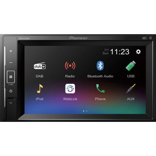 Pioneer DMH-A240DAB - Double Din with DAB, Bluetooth, 6.2" Touchscreen
