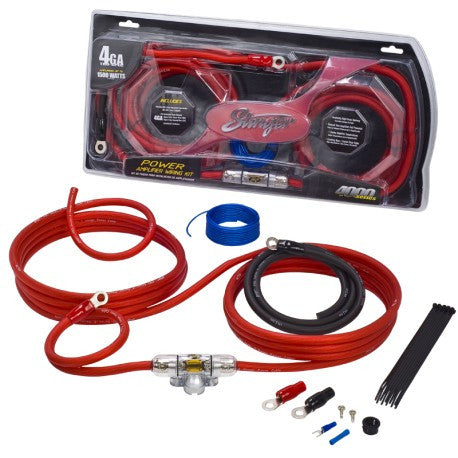 Stinger 4000 series 4 gauge power only wiring kit (SK4241)