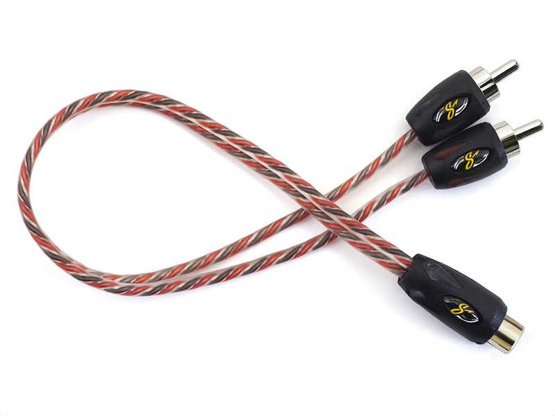 STINGER 4000 SERIES 2 CHANNEL RCA Y ADAPTER 1FEMALE TO 2 MALE (SI42YM)