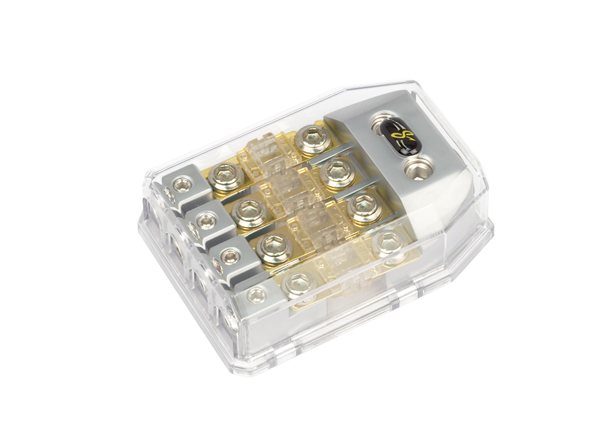 STINGER (SHD821) QUAD MIDI FUSES HOLDER  2 x 0 GAUGE IN 4x 4/8 GAUGE OUT