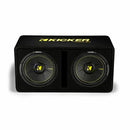 KICKER COMPC DUAL 12" VENTED LOADED ENCLOSURE - 2 OHM