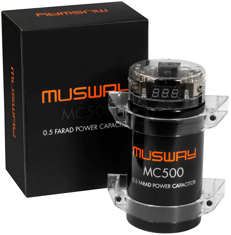 MUSWAY MC500 - 0.5 Farad Power Capacitor With Integrated Distribution Block