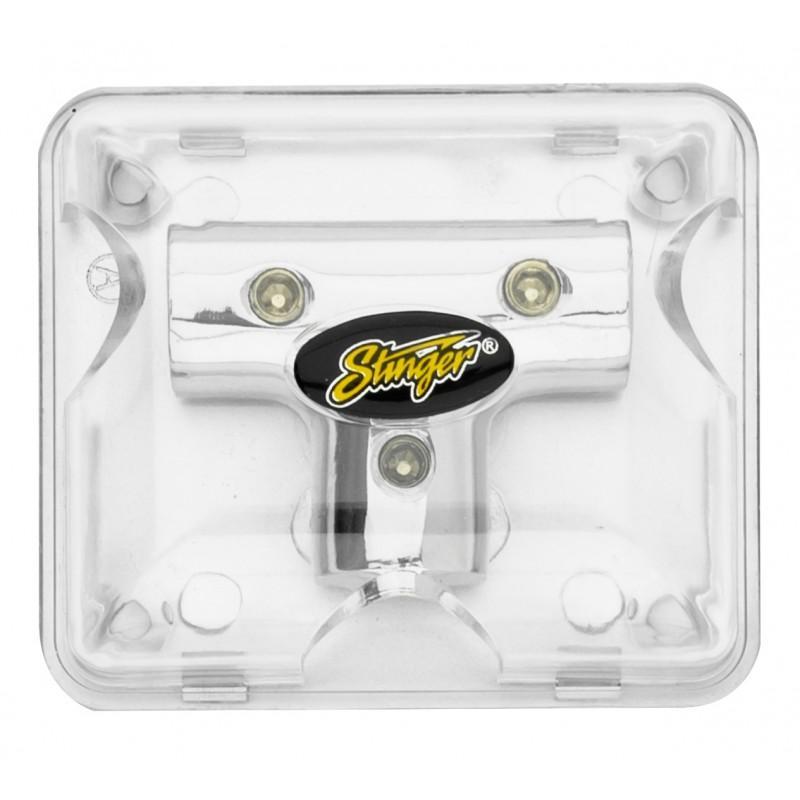 STINGER SPD510 POWER DISTRIBUTION T-BLOCK WITH THREE 8 GAUGE INPUTS